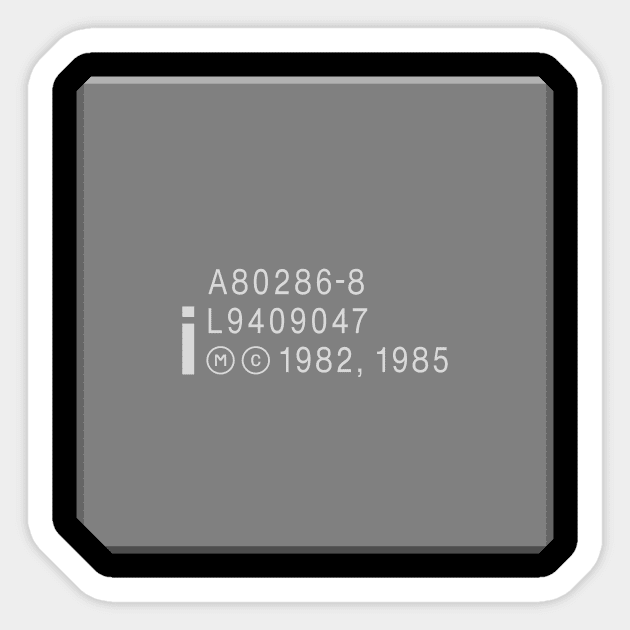 Intel 286 Processor Sticker by RetroFitted